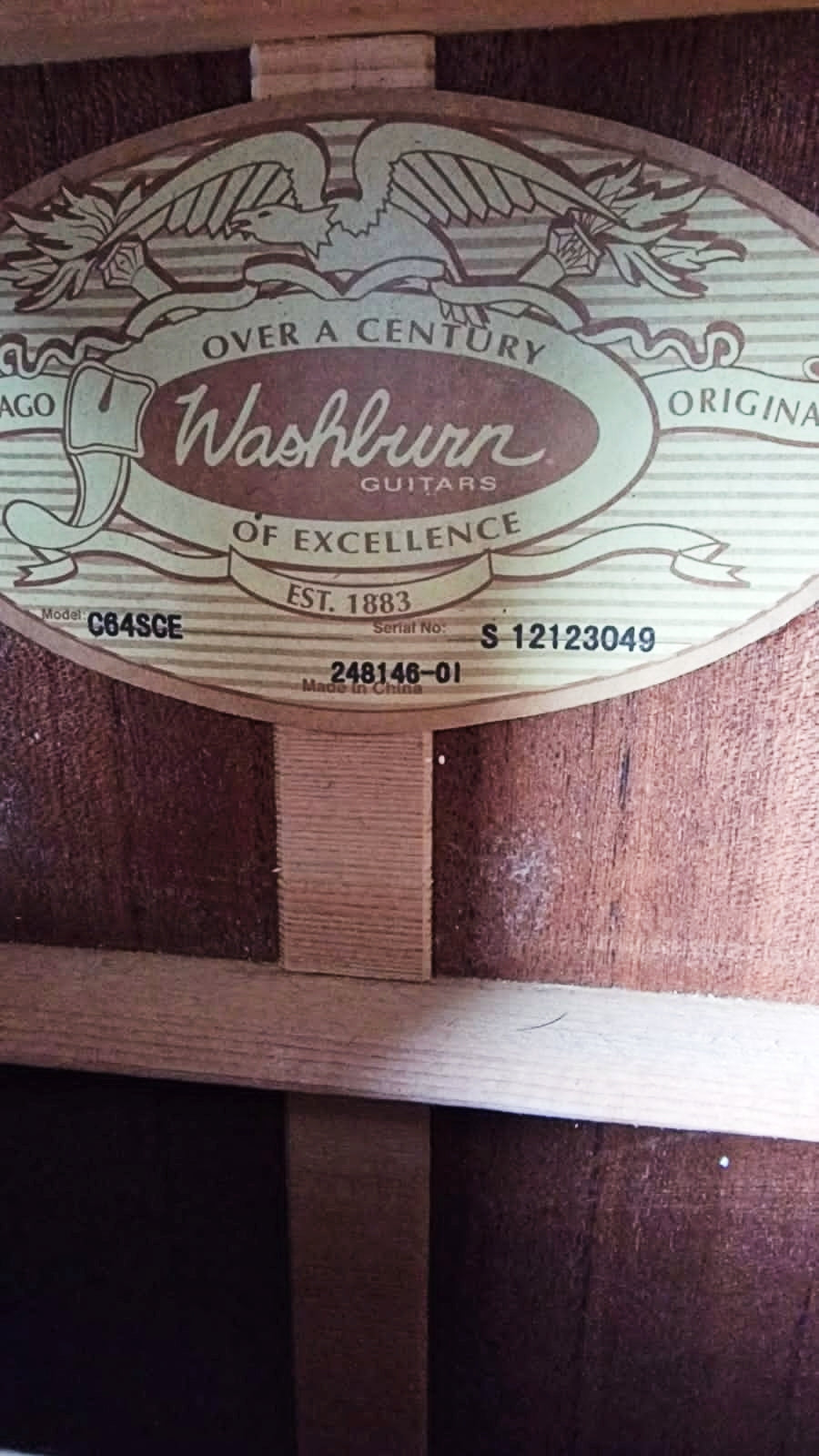 WASHBURN C64SCE CLASSICAL ELECTRO GUITAR