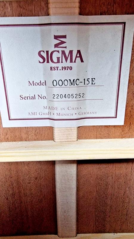 SIGMA 000MC-15E ELECTRO ACOUSTIC GUITAR