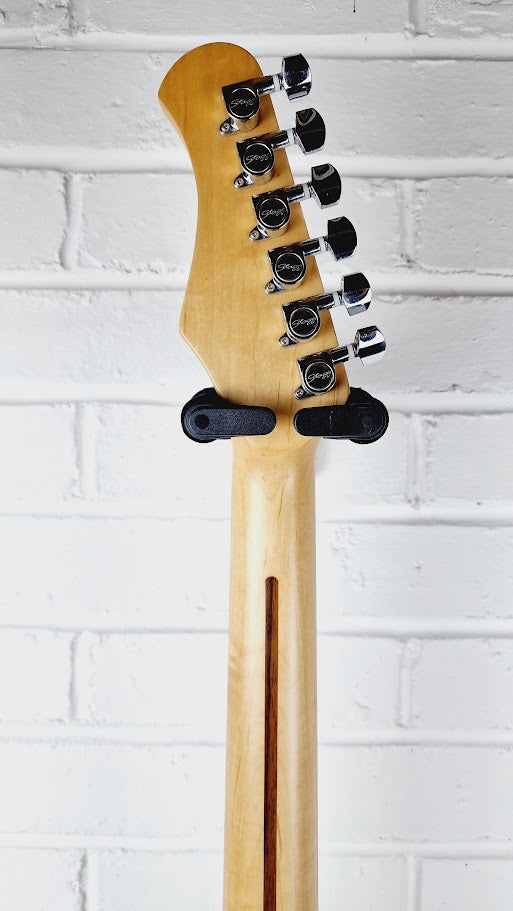 STAGG TOM DELONGE STYLE STRATOCASTER BLACK ELECTRIC GUITAR