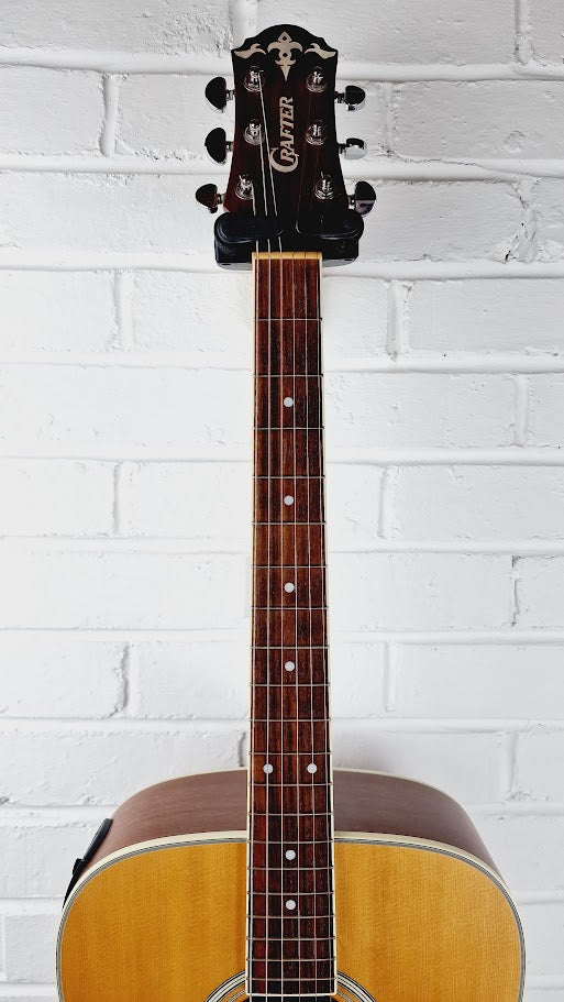 CRAFTER D6EQ/II NATURAL SATIN ELECTRO ACOUSTIC GUITAR
