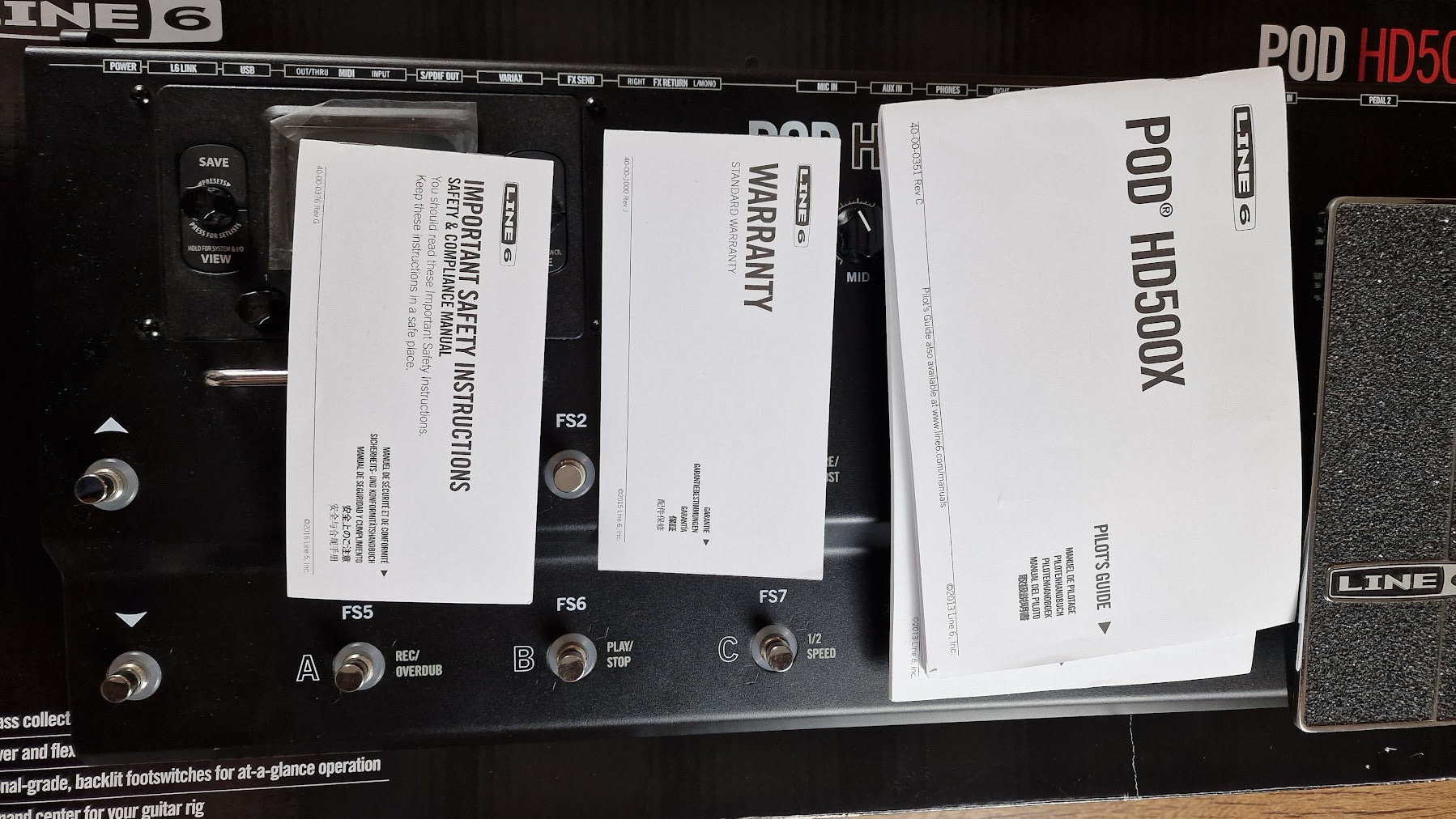 LINE 6 POD HD500X AMP MODELLING MULTI EFFECTS PEDAL