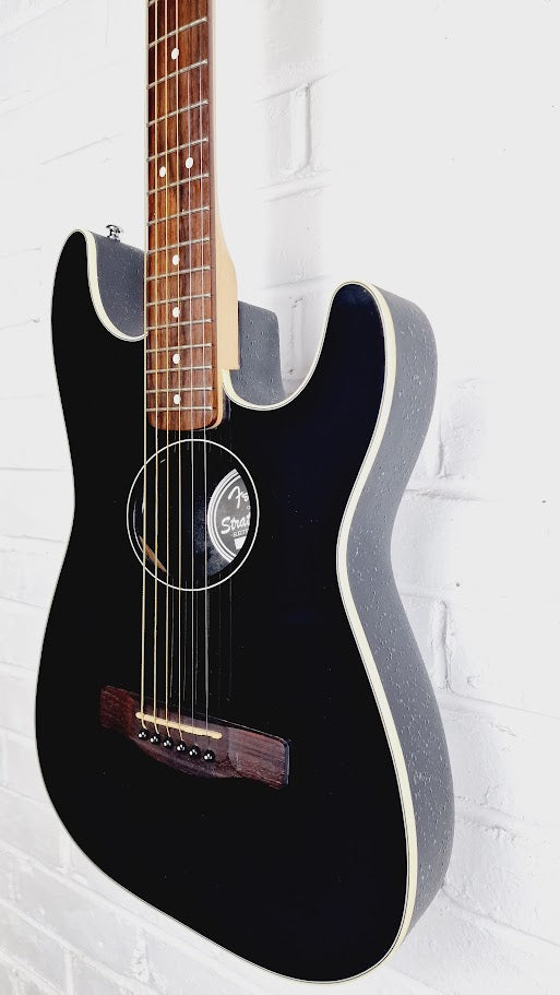 FENDER STRATACOUSTIC STANDARD BLACK ELECTRO ACOUSTIC GUITAR