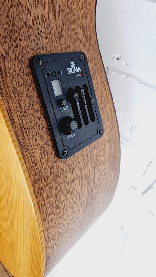SIGMA 000MEL+ ELECTRO ACOUSTIC LEFT HANDED NATURAL GUITAR