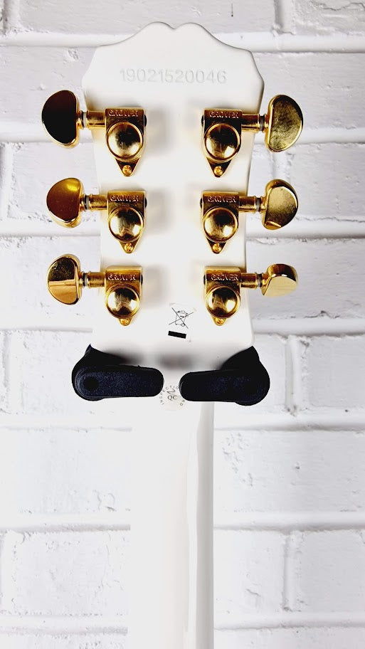 EPIPHONE LES PAUL CUSTOM PRO ALPINE WHITE ELECTRIC GUITAR