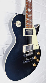 VINTAGE V100 CHROME HARDWARE GLOSS BLACK ELECTRIC GUITAR