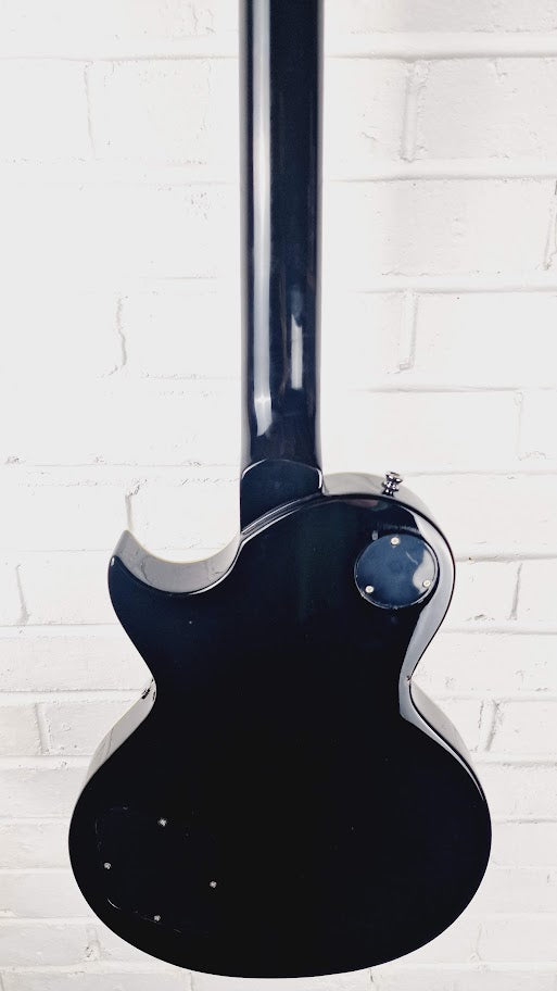 VINTAGE V100 CHROME HARDWARE GLOSS BLACK ELECTRIC GUITAR