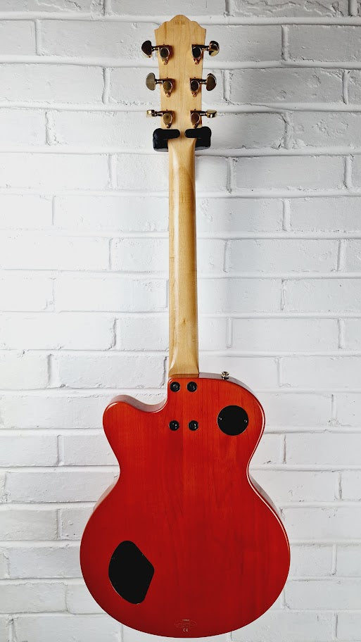 YAMAHA AEX 502 SEMI HOLLOW ORANGE ELECTRIC GUITAR + HARD CASE