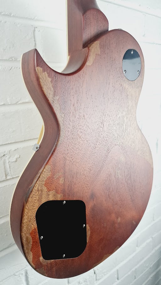 VINTAGE V100MRGT DISTRESSED LES PAUL GOLD TOP ELECTRIC GUITAR