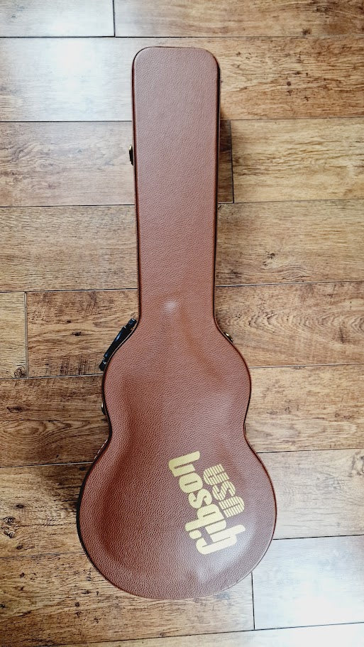 ROCK HARD LES PAUL ELECTRIC GUITAR BROWN HARD CASE