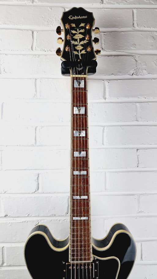 EPIPHONE SHERATON II EB 335 SEMI HOLLOW EBONY ELECTTRIC GUITAR