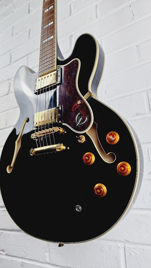 EPIPHONE SHERATON II EB 335 SEMI HOLLOW EBONY ELECTTRIC GUITAR