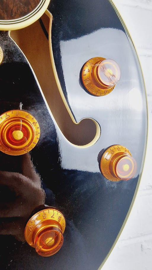 EPIPHONE SHERATON II EB 335 SEMI HOLLOW EBONY ELECTTRIC GUITAR