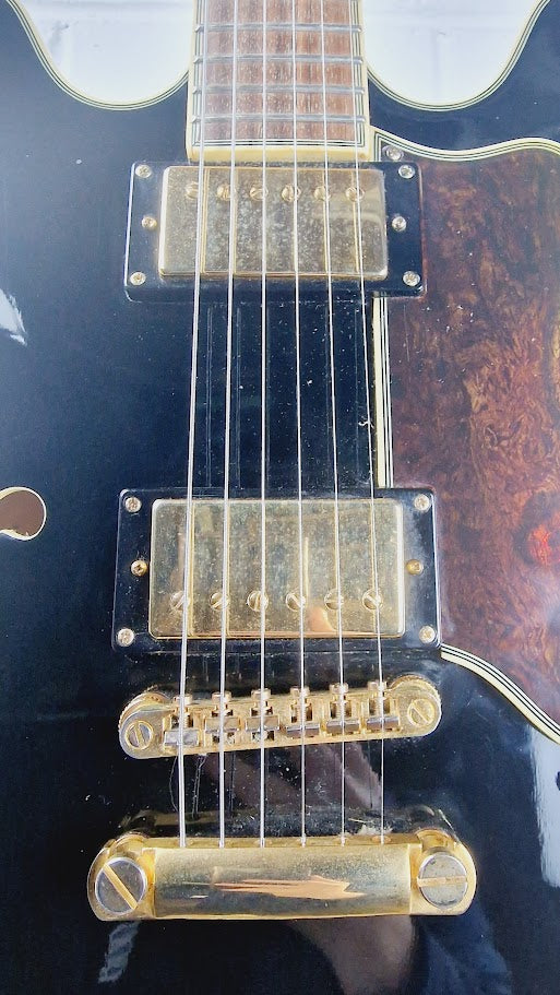 EPIPHONE SHERATON II EB 335 SEMI HOLLOW EBONY ELECTTRIC GUITAR