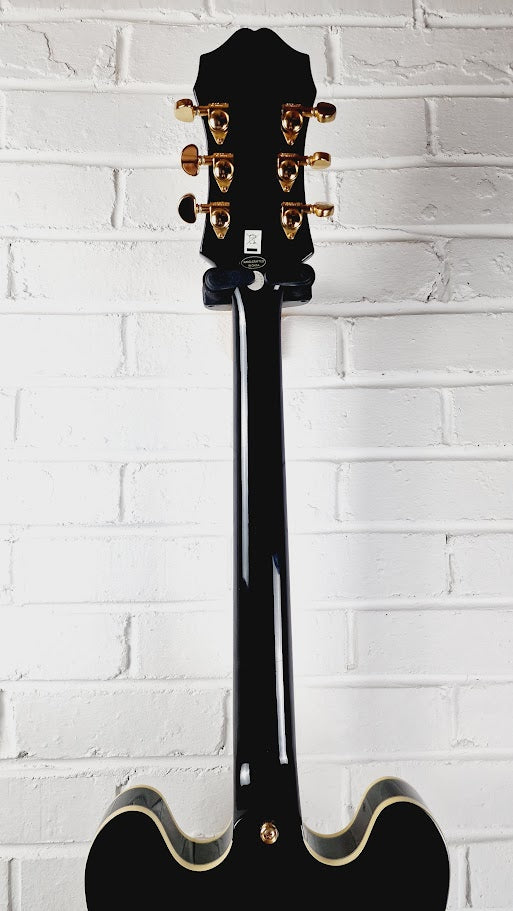 EPIPHONE SHERATON II EB 335 SEMI HOLLOW EBONY ELECTTRIC GUITAR