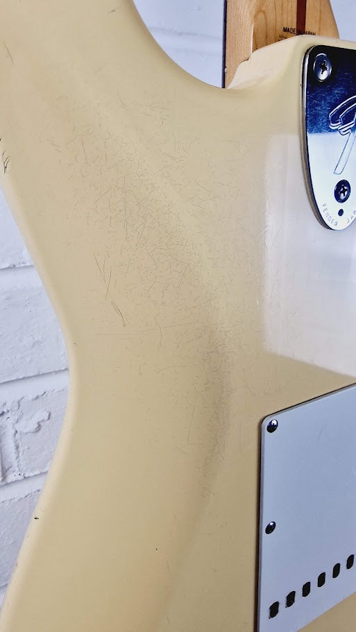 FENDER MIJ "E SERIES" 80s LEFT HANDED OLYMPIC WHITE STRATOCASTER