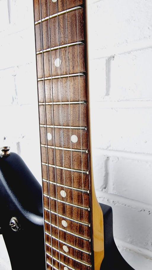 FENDER MODERN PLAYER JAGUAR BLACK TRANSPARENT ELECTRIC GUITAR