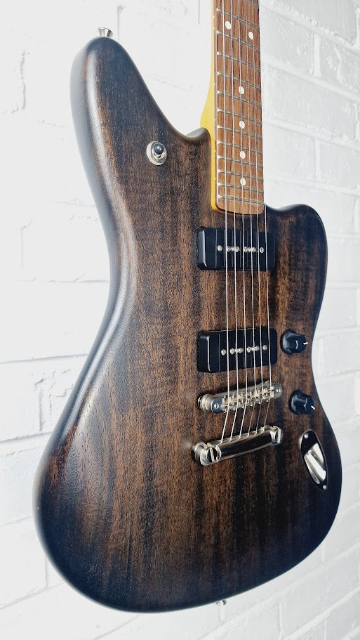 FENDER MODERN PLAYER JAGUAR BLACK TRANSPARENT ELECTRIC GUITAR