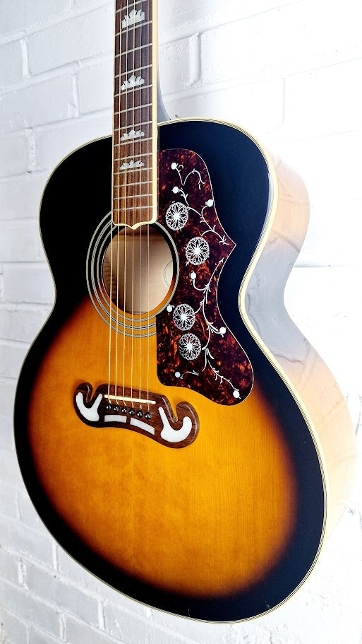 EPIPHONE EJ 200 VS JUMBO SUNBURST 2007 ACOUSTIC GUITAR + HARD CASE
