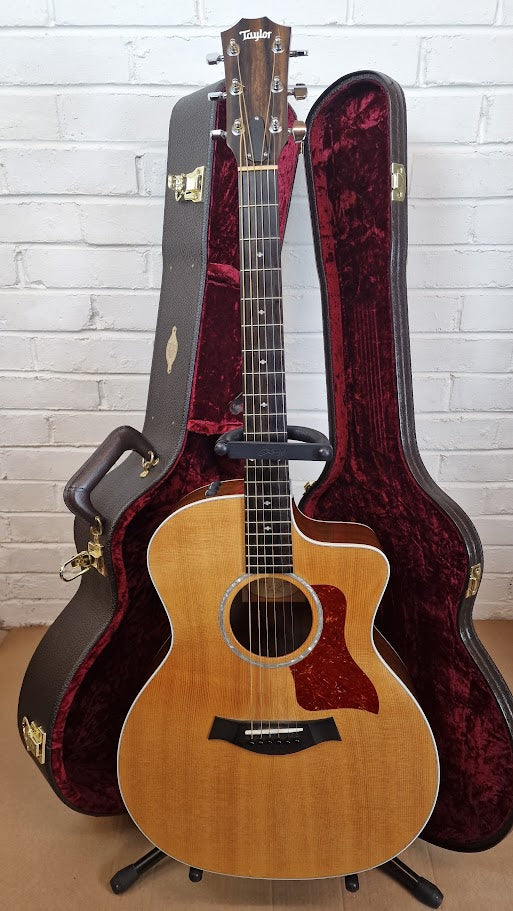 TAYLOR 214CE CF DLX COPAFERA SITKA ELECTRO ACOUSTIC GUITAR + TAYLOR HARD CASE