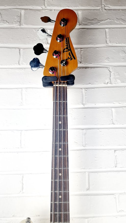 JIM DEACON VINTAGE WHITE 4 STRING SHORT SCALE PRECISION BASS GUITAR