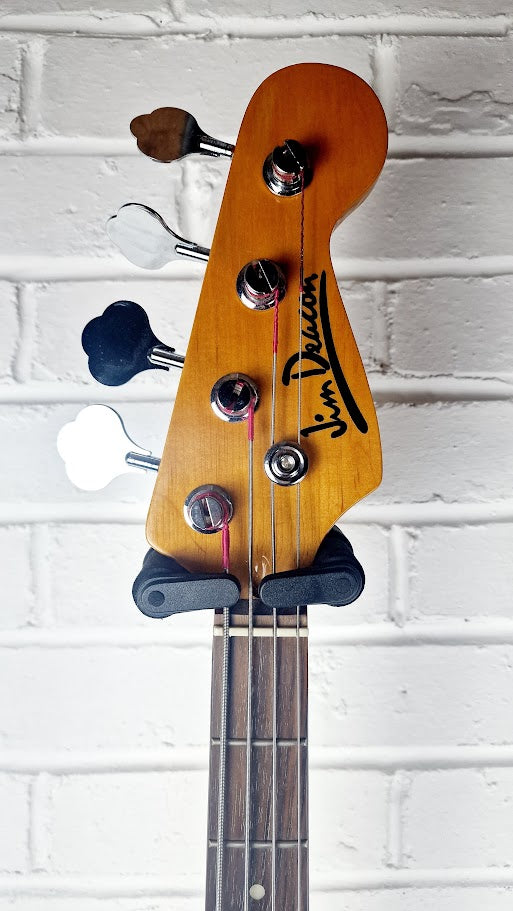 JIM DEACON VINTAGE WHITE 4 STRING SHORT SCALE PRECISION BASS GUITAR