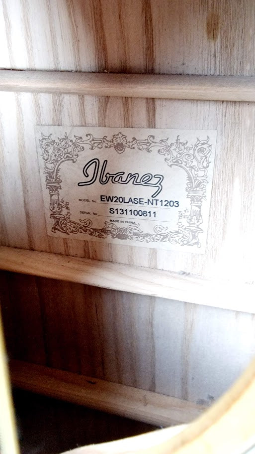 IBANEZ EW20LASE-NT NATURAL LEFT HANDED ELECTRO ACOUSTIC GUITAR