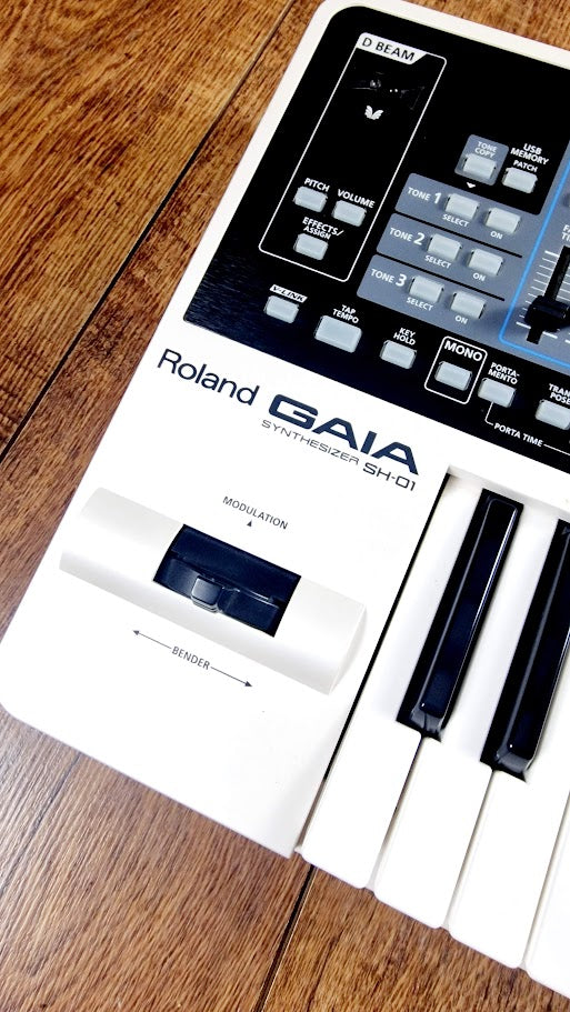 ROLAND GAIA SH-01 SYTHESIZER AND POWER SUPPLY