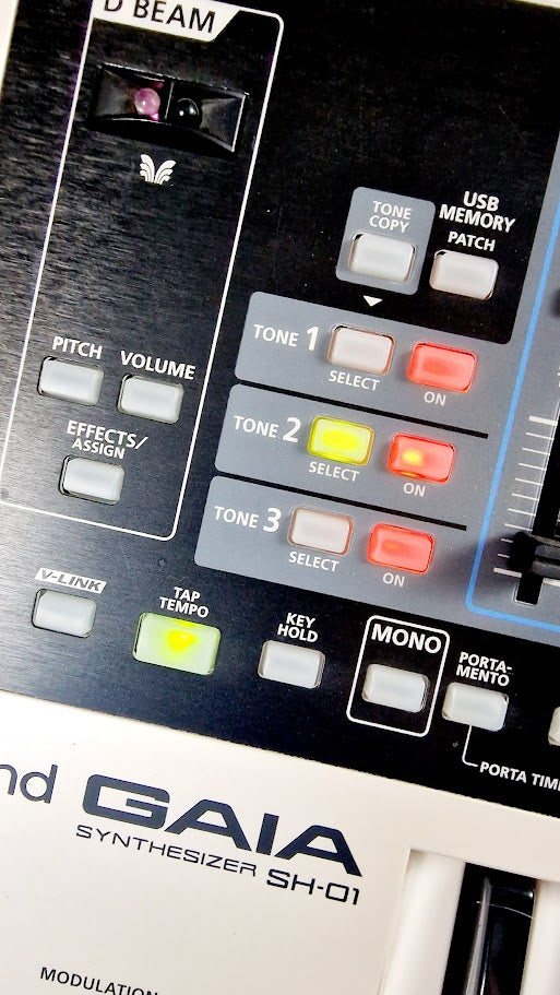 ROLAND GAIA SH-01 SYTHESIZER AND POWER SUPPLY