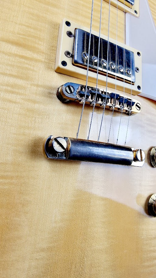 KIMBARA LES PAUL NATURAL JAPANESE ELECTRIC GUITAR + HARD CASE