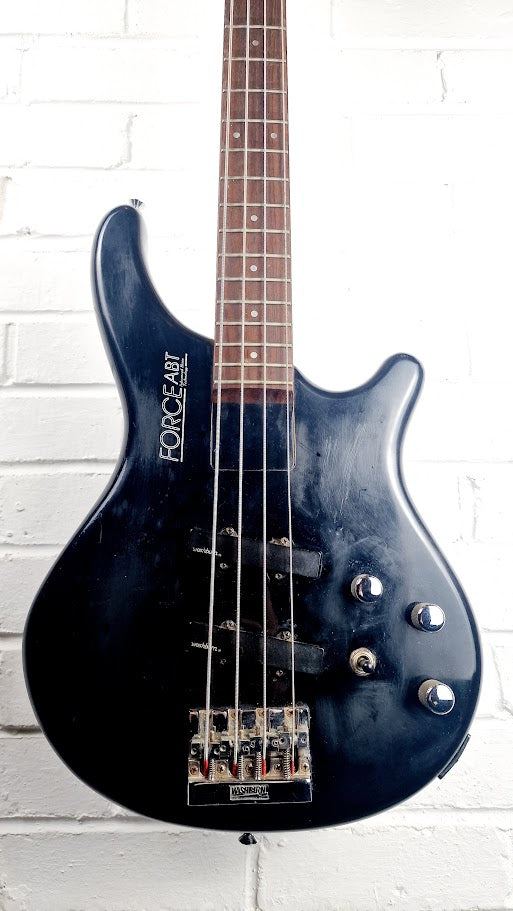 WASHBURN FORCE ABT 80s 4 STRING BLACK BASS GUITAR