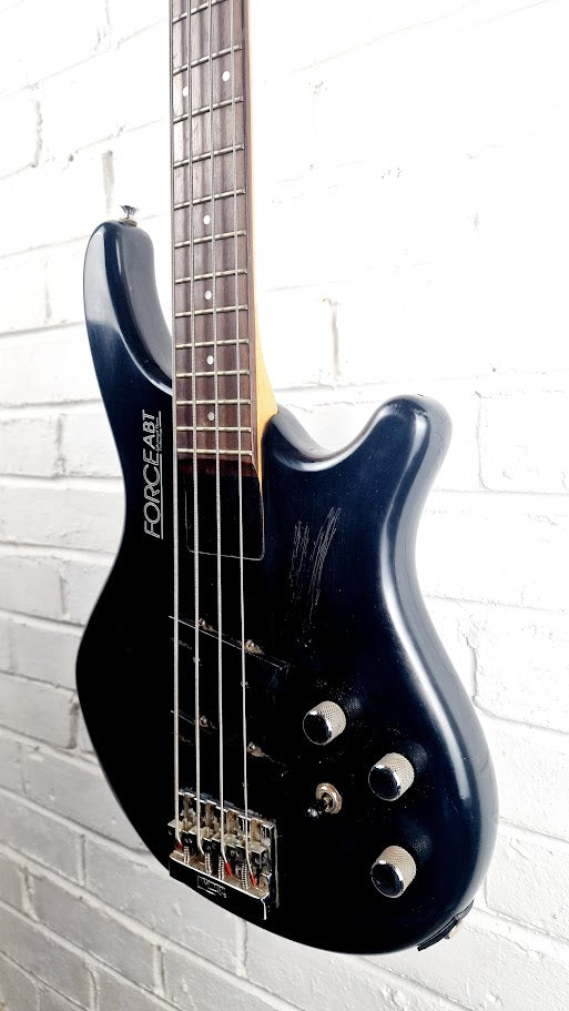 WASHBURN FORCE ABT 80s 4 STRING BLACK BASS GUITAR