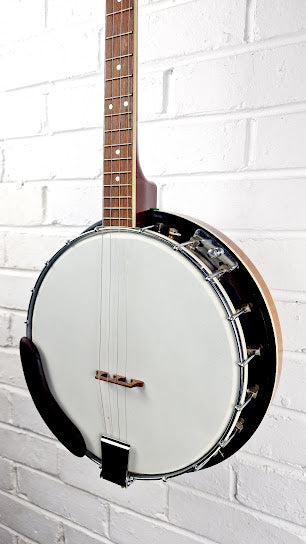 J WALKER JAPANESE 4 STRING RESONATOR BANJO + VIKING CASE
