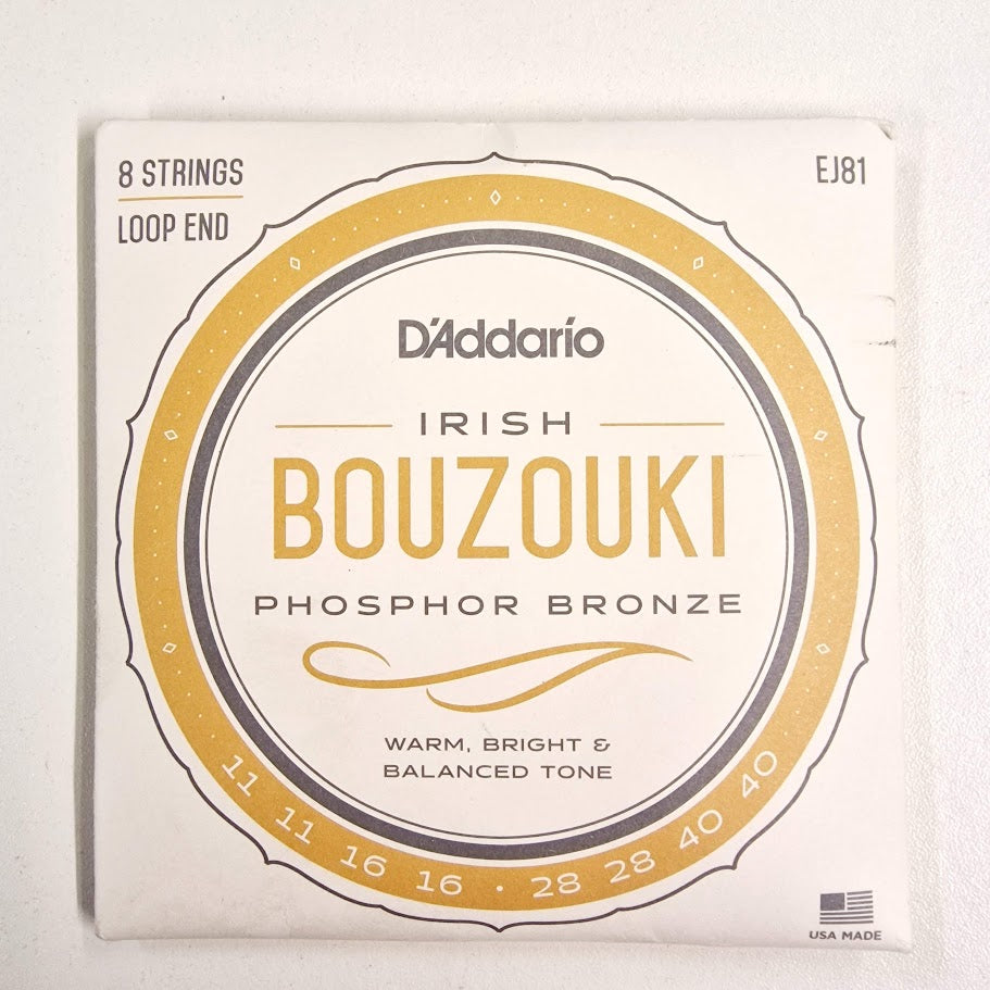 D'ADDARIO EJ81 IRISH BOUZOUKI PHOSPHOR BRONZE STRINGS 11-40