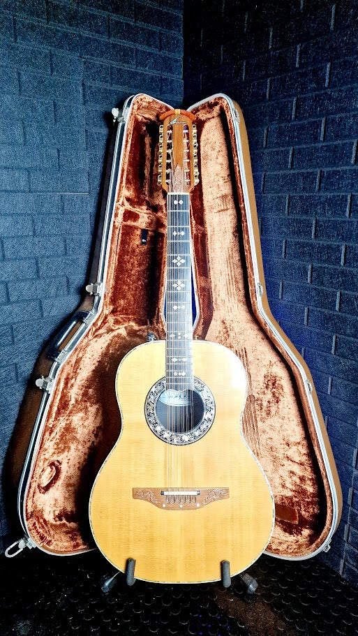 OVATION 1658 CUSTOM LEGEND 12 STRING BOWL BACK GUITAR AND HARD CASE
