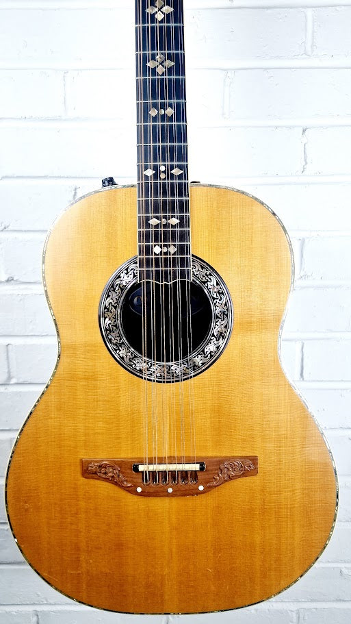 OVATION 1658 CUSTOM LEGEND 12 STRING BOWL BACK GUITAR AND HARD CASE