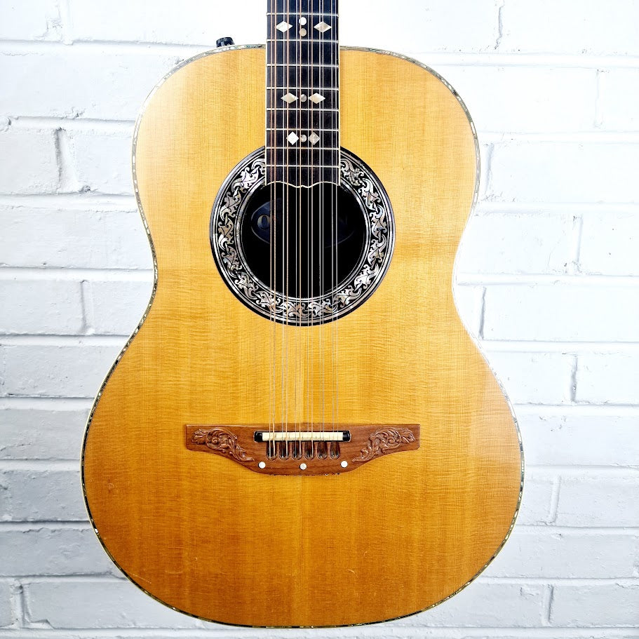 OVATION 1658 CUSTOM LEGEND 12 STRING BOWL BACK GUITAR AND HARD CASE