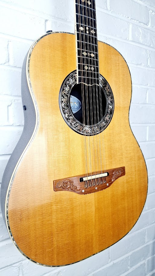 OVATION 1658 CUSTOM LEGEND 12 STRING BOWL BACK GUITAR AND HARD CASE