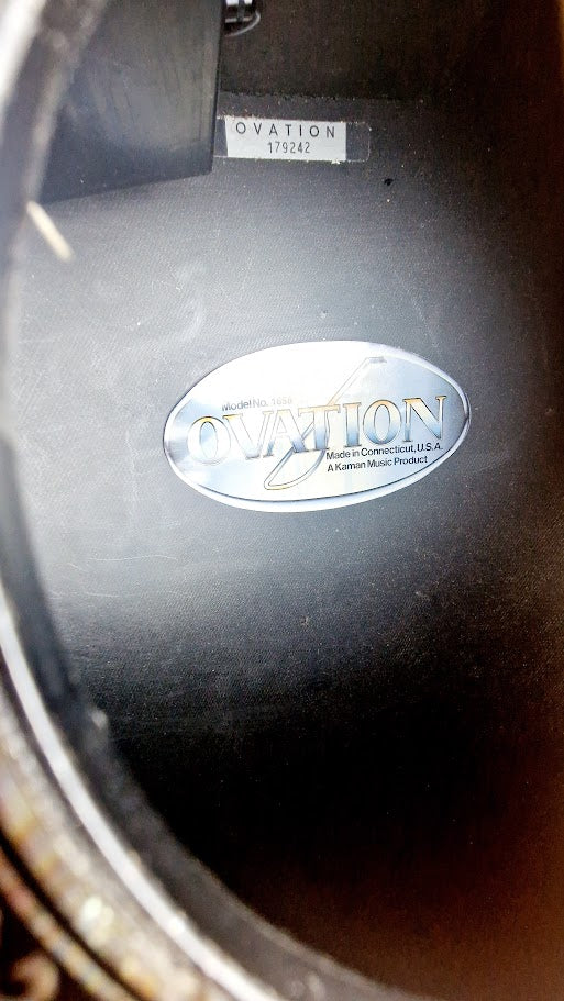OVATION 1658 CUSTOM LEGEND 12 STRING BOWL BACK GUITAR AND HARD CASE