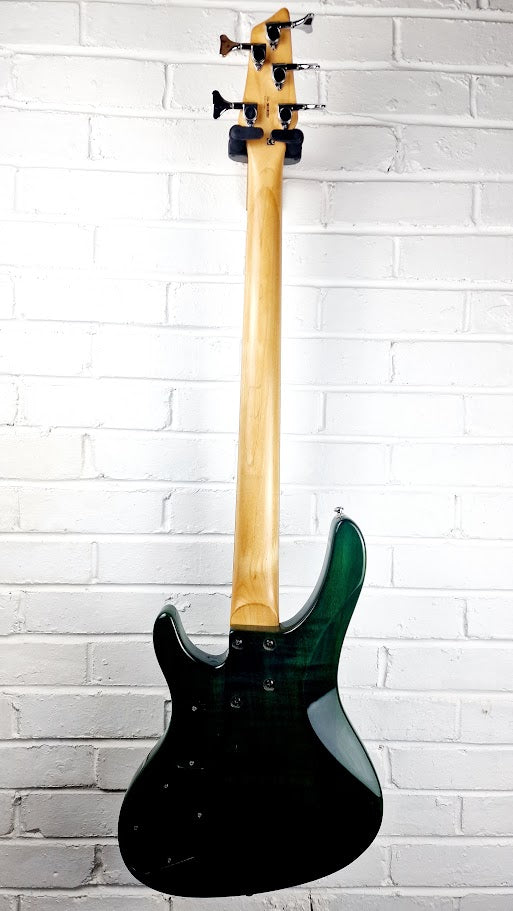 WASHBURN XB500 BANTAM 5 STRING ACTIVE BASS TRANSPARENT GREEN