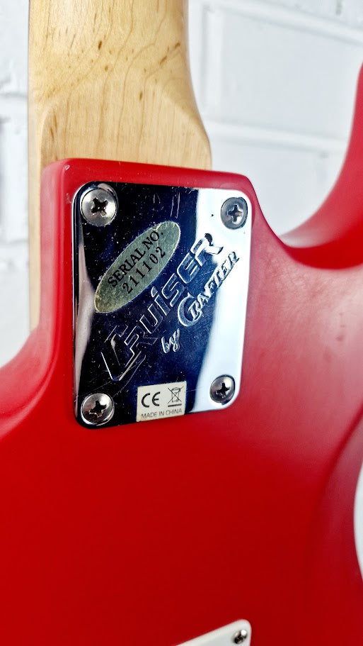 CRUISER BY CRAFTER RED STRATOCASTER ELECTRIC GUITAR