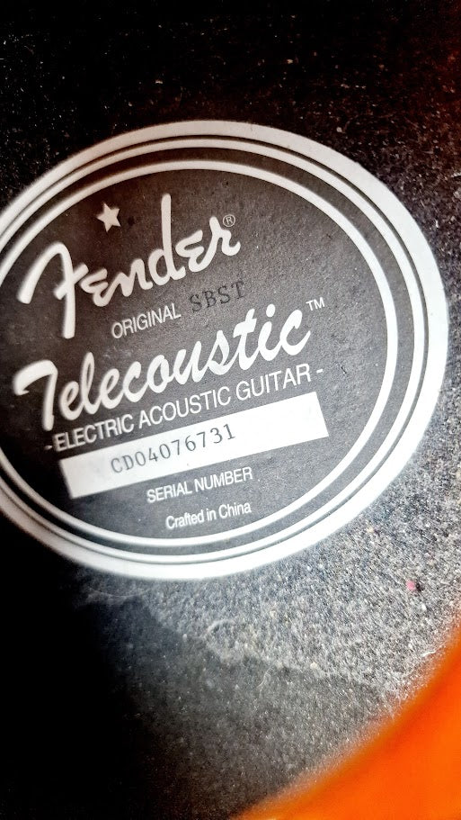 FENDER TELECOUSTIC SUNBURST ELECTRO ACOUSTIC GUITAR