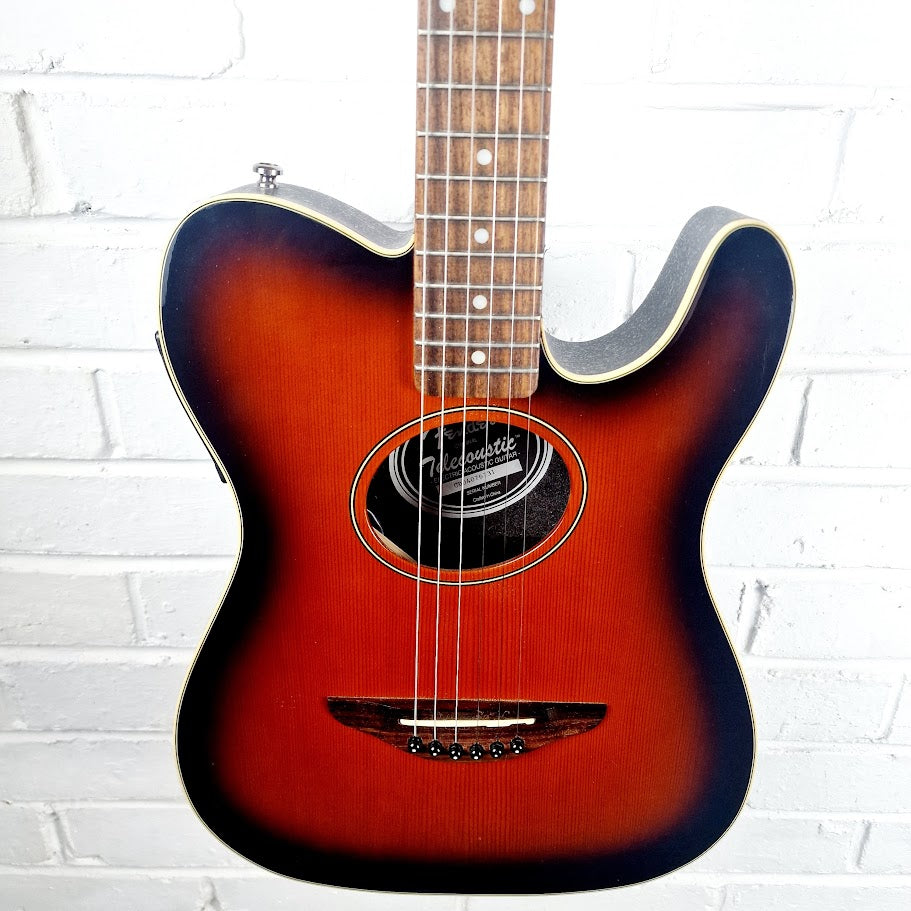 FENDER TELECOUSTIC SUNBURST ELECTRO ACOUSTIC GUITAR