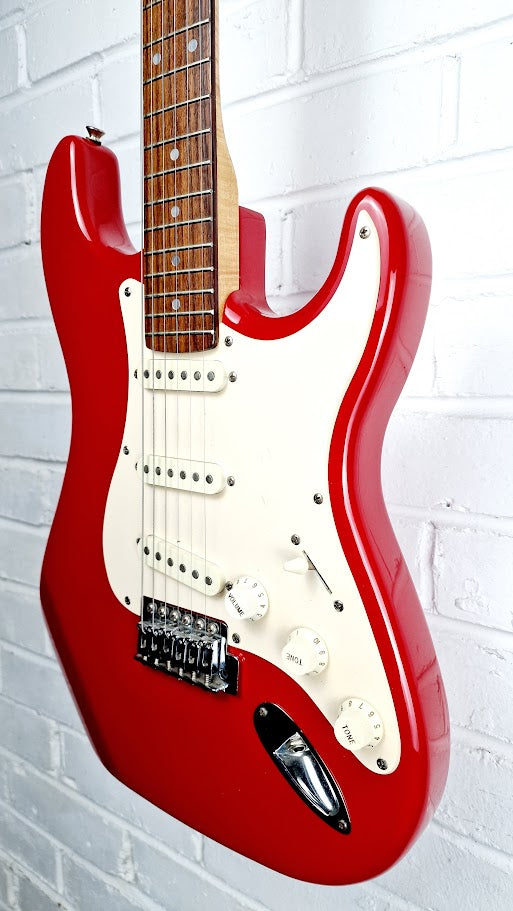 STRATOCASTER PARTSCASTER RED ELECTRIC GUITAR #001