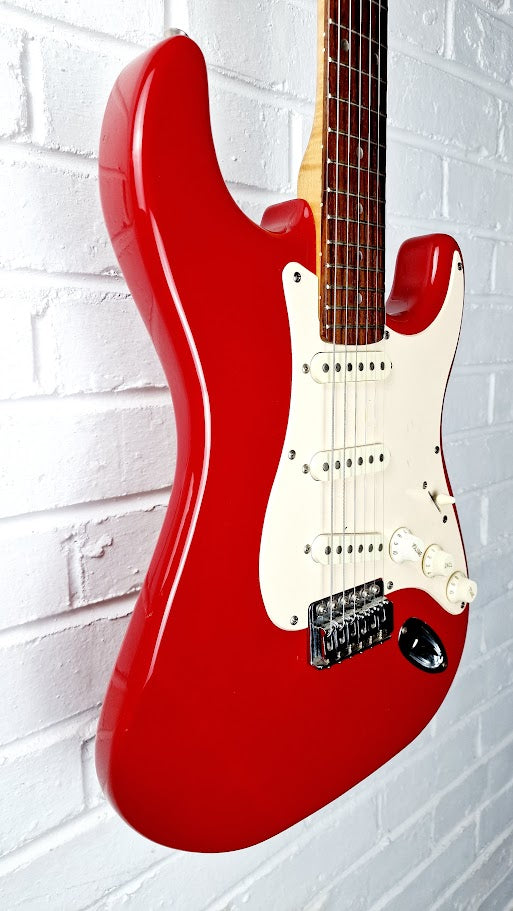 STRATOCASTER PARTSCASTER RED ELECTRIC GUITAR #001