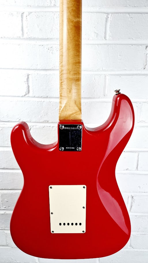 STRATOCASTER PARTSCASTER RED ELECTRIC GUITAR #001
