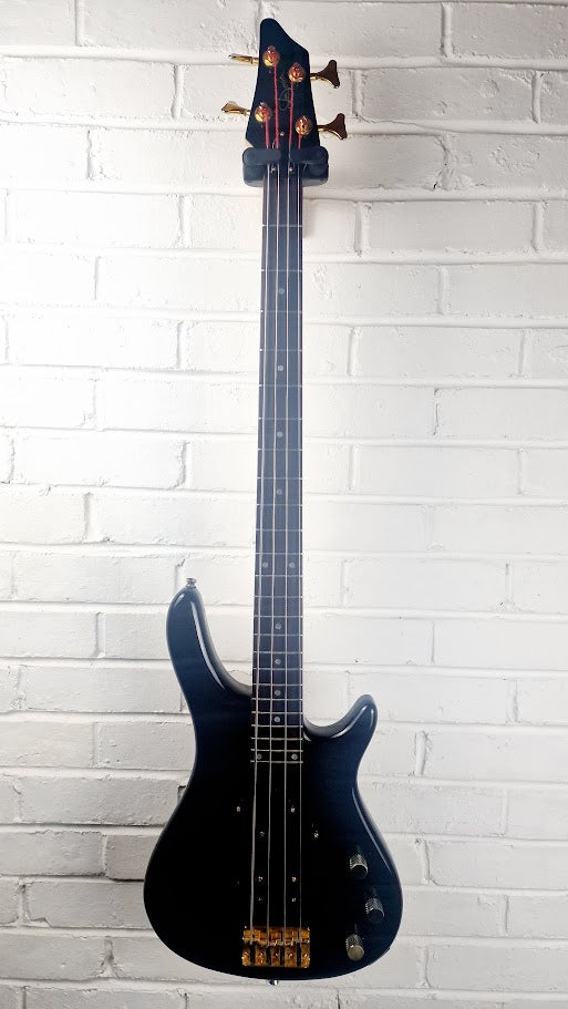 JIM DEACON 4 STRING TRANS BLACK BASS GUITAR