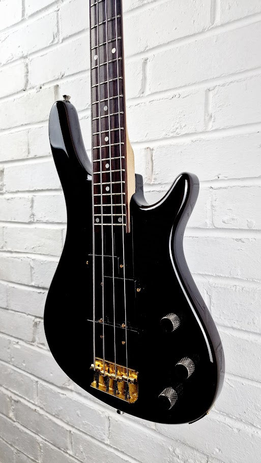 JIM DEACON 4 STRING TRANS BLACK BASS GUITAR