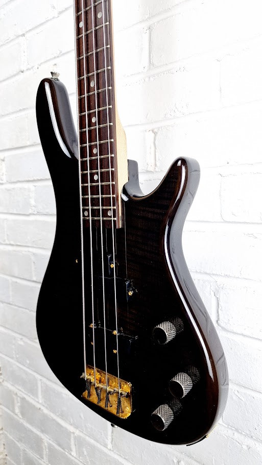 JIM DEACON 4 STRING TRANS BLACK BASS GUITAR