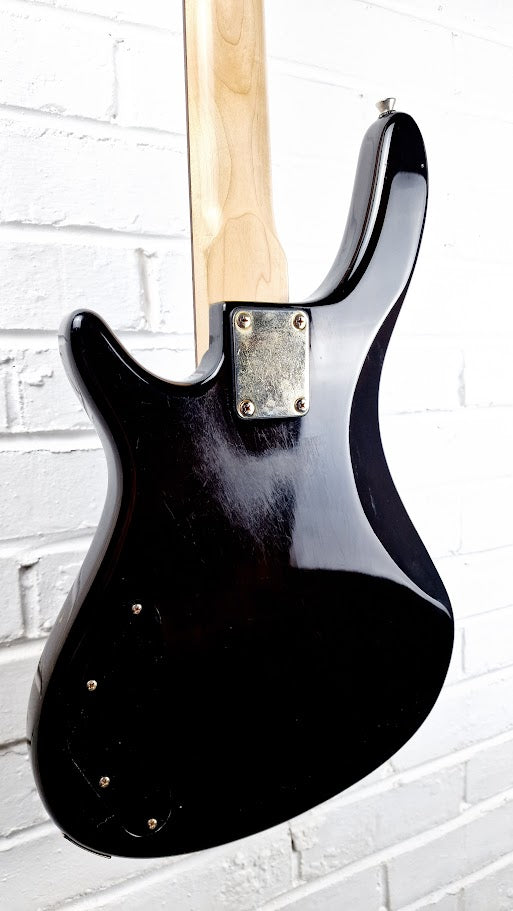 JIM DEACON 4 STRING TRANS BLACK BASS GUITAR