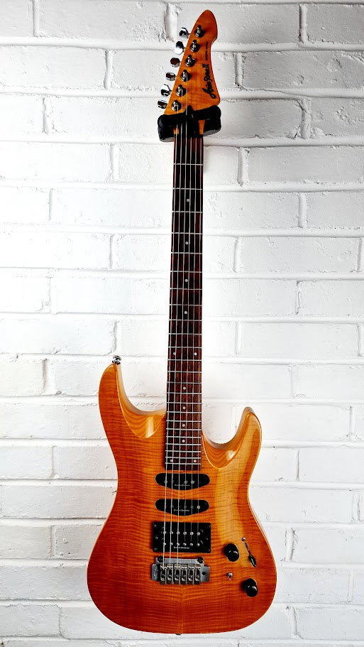 ARIA PRO II 2 MAGMA SERIES ORANGE SUPERSTRAT ELECTRIC GUITAR